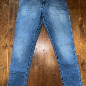 Armani Exchange Blue Skinny Jeans with Faded Details
